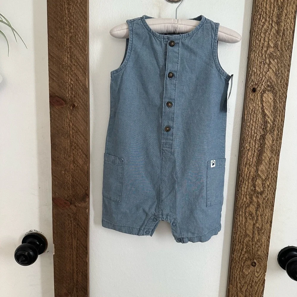 New Carter’s Denim Sleeveless Jumpsuit 18m Baby Boy New with tags